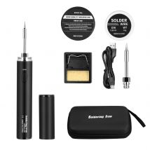 Set di saldatori USB wireless da 15 W Strumento di riparazione per penna per saldatura elettrica con batteria ricaricabile per stagno a fusione rapida