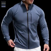 Männer Lauf Jacken Gym Zipper Sport Jacke Jogging Training Schnell trocknend Fitness Sweatshirt Outdoor Casual Laufsportbekleidung
