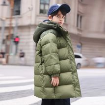 OLEKID Winter-Daunenjacke für Jungen, 80 % weiße Entendaunen, dick, warm, lang, für Teenager, Jungen, Mantel, 6–14 Jahre, Kinder, Jungen-Parkas, Oberbekleidung