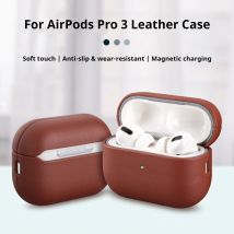 Kopfhörer-Schutzhülle aus echtem Leder für Airpods Pro 3 (2025), kabellose Bluetooth-Kopfhörer, luxuriöse, kratzfeste Abdeckung Pro3