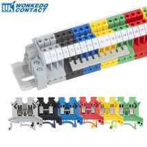 10 szt. UK 2.5 listwa zaciskowa UK2.5B połączenie śrubowe pasek przyłączeniowy 2.5B 2.5mm² kabel elektryczny złącze przewodu na szynę Din