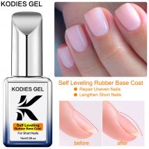 Kodies Gel selbst nivellierende Gummi basis Gel Nagellack 15ml semi permanente UV/LED glatt nackt Französisch Maniküre rosa Tarnung Gele