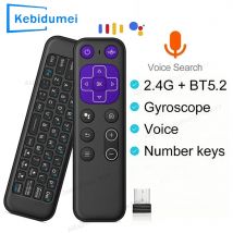 KEBIDUMEI 2.4GHz Wireless Air Mouse BT 5.2 Mini Keyboard Voice Remote Control IR Learning Remote Control for PC Android TV Box