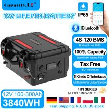 12v 100ah Lifepo4 batterie 120ah Akku 200AH Batterie Pack 300ah Für RV Motor Outdoor Camping Teil Solar Inverter