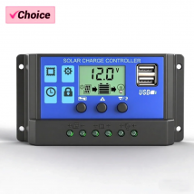 Regolatore di carica solare 100A Regolatore del pannello solare 12V 24V Display LCD regolabile Doppia porta USB Impostazione timer Parametro automatico PWM