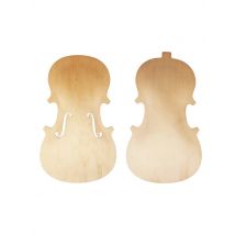 DIY Violin Parts Solid Wood Violin Top Panel & Back Plate Set w/ F Hole Unfinished Violin 4/4 -1/8 For Luthier Making