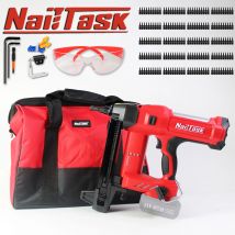 NailTask 20V Akumulatorowa gwoździarka do betonu z 1000 gwoździami 22mm, kompatybilna z akumulatorami Makita (bez akumulatora) do stali i metalu