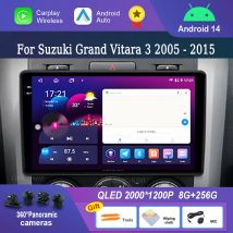 Bluetooth Android 14 WiFi für Suzuki Grand Vitara 3 2005–2015 Autoradio Multimedia Player DSP Stereo GPS 4G Split Screen