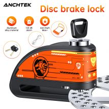 Anchtek Blocco allarme antifurto per moto Allarme bicicletta impermeabile 120db Avviso Blocco di sicurezza Accessori lucchetto freno a disco moto