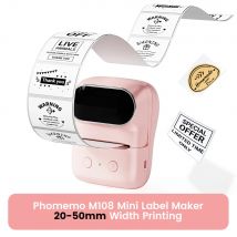 Phomemo M108 Thermischer kabelloser Etikettendrucker, tragbarer Bluetooth-Aufkleber, Mini-Drucker, Barcode-Etikettendrucker, Preisschild-Drucker, DIY