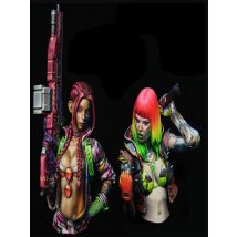 Unassambled 1/10 ancient fantasy bust include 2   Resin figure miniature model kits Unpainted