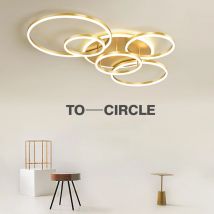 Modern round design living room bedroom LED ceiling light golden ring light lighting decorative lighting indoor chandelier
