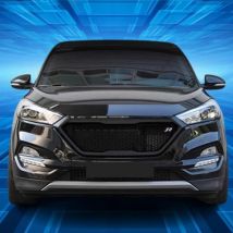 Für Hyundai Tucson echte Kohle faser Renn grills Auto Front stoßstange Wabe dekorative Abdeckung Body Kit 2014-2018 Jahr