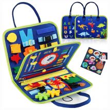 Montessori-Reisespielzeug für Kinder, Filz, leises, beschäftigtes Brett, pädagogisches sensorisches Montessori-Spielzeug, Vorschulaktivitäten für Feinmotorik