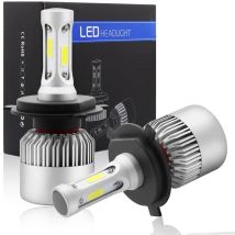 XTG 2 uds bombillas de faros LED S2 H1 H7 H4 9005 9006 Auto 72W 8000LM 6500K lámpara sin Error Luz De Carretera baja 9-36V para luces