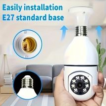 Ease Life APP-Lampadina Telecamere di sicurezza Telecamera WiFi wireless esterna 5GHz, 360 gradi, E27 Presa luce Vite in Securi