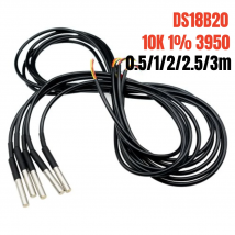 DS18B20 NTC 10K 1% 3950 termistore sensore di temperatura impermeabile sonda W1209 STC-1000 W3001 termostato 0.5m/1m/2m/3m