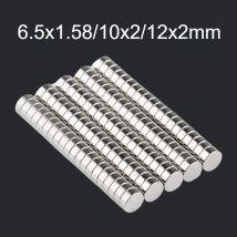 6,5 x 1,58/10 x 2/12 x 2 mm starker kreisförmiger Magnet, geeignet für Whiteboards, Werkzeugaufbewahrung, Fotowände, Kameras, Heimwerken, Kühlschränke usw