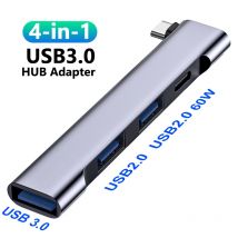 4-in-1 USB C HUB 3.0 PD 60W Typ C 3.1 Multi Ports USB Splitter OTG Adapter für PC Laptop Tablet USB 3.0 2.0 Port Zubehör