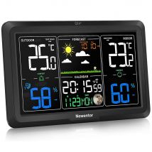 Newentor Wetter Station Drahtlose Alarm Clock Einstellbare Hintergrundbeleuchtung Fernbedienung