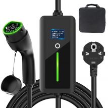 Caricatore mobile Aiskooc tipo 2, cavo di ricarica portatile da 3,5 kW con spina Schuko UE, impermeabile IP67, cavo tipo 2 da 5 metri