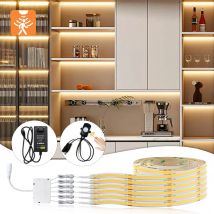 Luces LED para armario con atenuación táctil, 24V, Sensor de movimiento, tira de luces LED para armario, estantería, armario, cinta LED