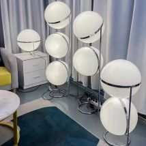 Designer LED Stehleuchte Nordic Wohnzimmer Stehleuchte Schlafzimmer Nachttisch Hotelzimmer Shop Dekor Moderne Silber Metall Stehleuchten