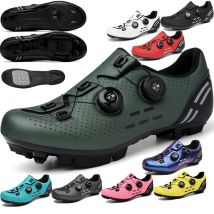 2023 Sneaker da ciclismo Mtb con tacchetti da uomo Sport in carbonio Scarpe da bici da velocità da donna Calzature da ciclismo su strada SPD piatte da corsa in montagna