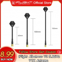 IFlight Albatross V2 SMA 5.8GHz 2.4dBi Antenna LHCP RP SMA / RHCP SMA 60MM/100MM/150MM per RC FPV Racing Drone