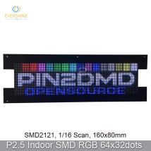 P2.5 Pin2dmd moduł LED 64*32 punktów kryty RGB pełnokolorowy Panel LED do montażu 128*32 Pinball VPin wyświetla ekran