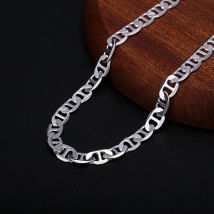 45-60 cm 925 Sterling Silber Halskette edler Luxus wunderschöner Charme Mode 6 MM Junge Männer solide Hochzeit Party Frauen Schmuck