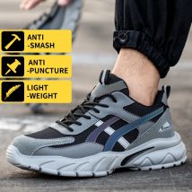 Zapatos de seguridad para hombre, botas para mujer, puntera de plástico, zapatillas deportivas a prueba de pinchazos, ligeras, resistentes al desgaste, calidad Industrial