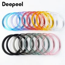2/4 pezzi Deepeel 10 cm manico circolare acrilico per borsa borsa in plastica trasparente maniglie decorative anello in resina parti di bagagli fai da te