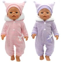 17 Zoll neugeborenes Baby Puppenkleidung Riemen Jeans Hosen Hemd 45 cm amerikanische Puppenkleidung tragen