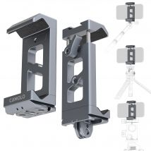 Telefon-Clip-Halterung aus Metall mit Arca-Anschluss und Action-Kamera-Adapter für GoPro Smartphone, Stativ-Adapterklemme für iPhone, Samsung, Huawei