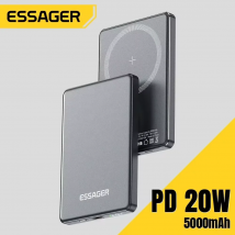 Essager Cienki Bezprzewodowy Power Bank Magnetyczny 20W 5000mAh Przenośna Bateria Zewnętrzna z Szybkim Ładowaniem dla Magsafe do iPhone 17 16 15 14