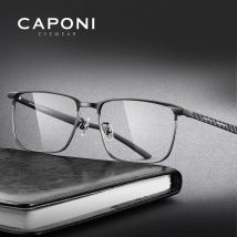 CAPONI Mann Brillen Rahmen Designer Carbon Faser Licht Computer Gläser Business Männlich Anti Blue Ray Optische Brillen J28753