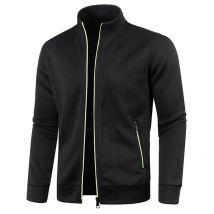 Herbst Neue männer Lose Beiläufige Einfarbig Strickjacke Dünne Mode Top Pullover Jacke Sport Jacke