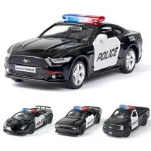 1/36 Model samochodu Zabawka Ford Lamborghini Challenger Odlew ze stopu Policja z metalowym modeliem