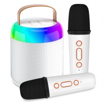 Basix-Lautsprechermikrofon, Karaoke-Mikrofon, integriert, für Zuhause, Gesang, Karaoke, Familie, kabellos, BT, für den Außenbereich, tragbarer Lautsprecher