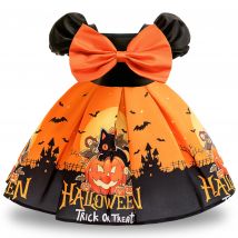 Geist Kürbis Halloween Cosplay Kostüm für Baby Mädchen Karneval Weihnachten Kostüme Bogen Geburtstag Party Prinzessin Kleid Kinder Kleiden