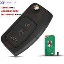 Jingyuqin 433MHz 4 d63 40bit 80bit 3 pulsanti Flip chiave telecomando pieghevole per Ford Focus