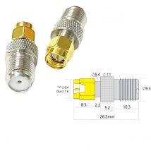 1PC SMA Männlich Weiblich auf F Stecker Jack RF Adapter Stecker Daten Zeichnung Gerade Typ Großhandel Neue