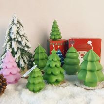 Creme Baum Kerze Silikon form Weihnachts pflanze handgemachte Seife Gips form 3d Geometrie Kegel Schokolade Geschenke Festival Party Dekor