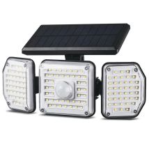 Maclean MCE615 Lámpara de pared exterior Lámpara solar con sensor de movimiento IP65 4W 320lm 122 LED SMD 4000K Blanco neutro Iluminación exterior 3 modos de iluminación Sensor crepuscular