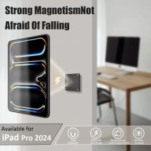iPad Pro 2024 M4 Stazione da parete da 13 pollici Supporto da parete per iPad con attacco di alimentazione e magnetico Supporto per tablet da ufficio con ricarica wireless