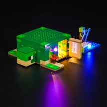 Das Set Lazishi LED-Licht 21254 ist für die Bausteine des Turtle Beach House geeignet (nur mit Beleuchtungszubehör)