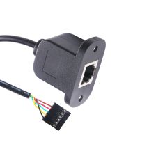 6P  Dupont Header to RJ12 RJ11  Screw Panel Mount Extension Cable