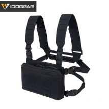 IDOGEAR Borsa pettorale tattica con inserto 5.56/7.62 Custodia magnetica Kit riconoscimento Borsa pettorale canguro Utilità Custodia amministrativa MOLLE tagliata al laser 3319