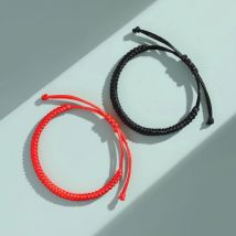 Neue Mode hand gewebte Schlange Knoten Armband Frauen neue Mode rote Schnur schwarze Schnur handgemachte verstellbare Sommer Surfer Schmuck Geschenk